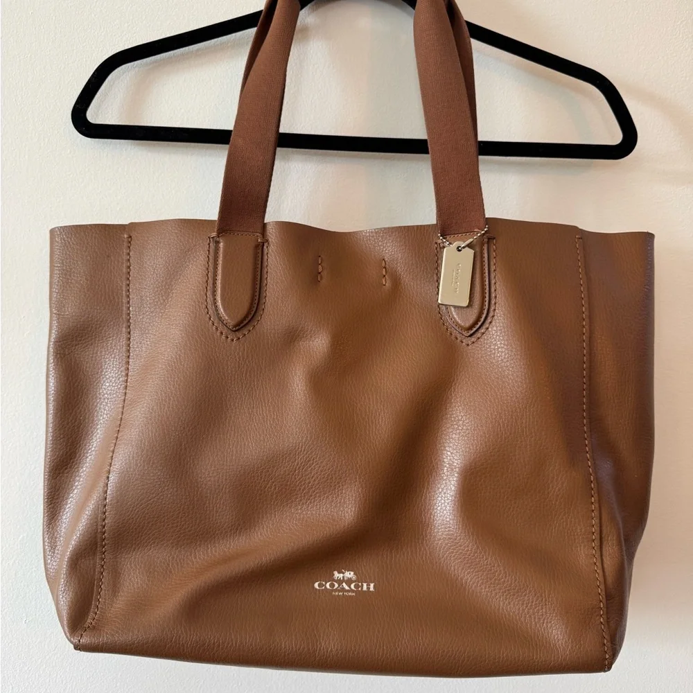 Coach Tan Leather Tote Bag - Picture 1 of 11